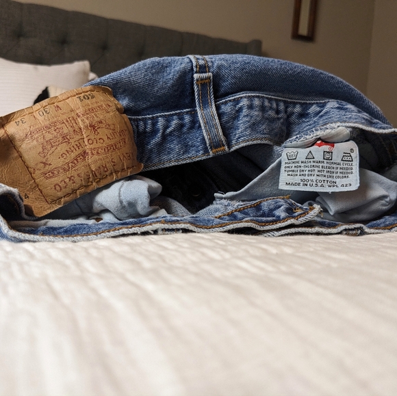 Levi's 501 Vintage Straight Leg Jeans 90s - Picture 10 of 16